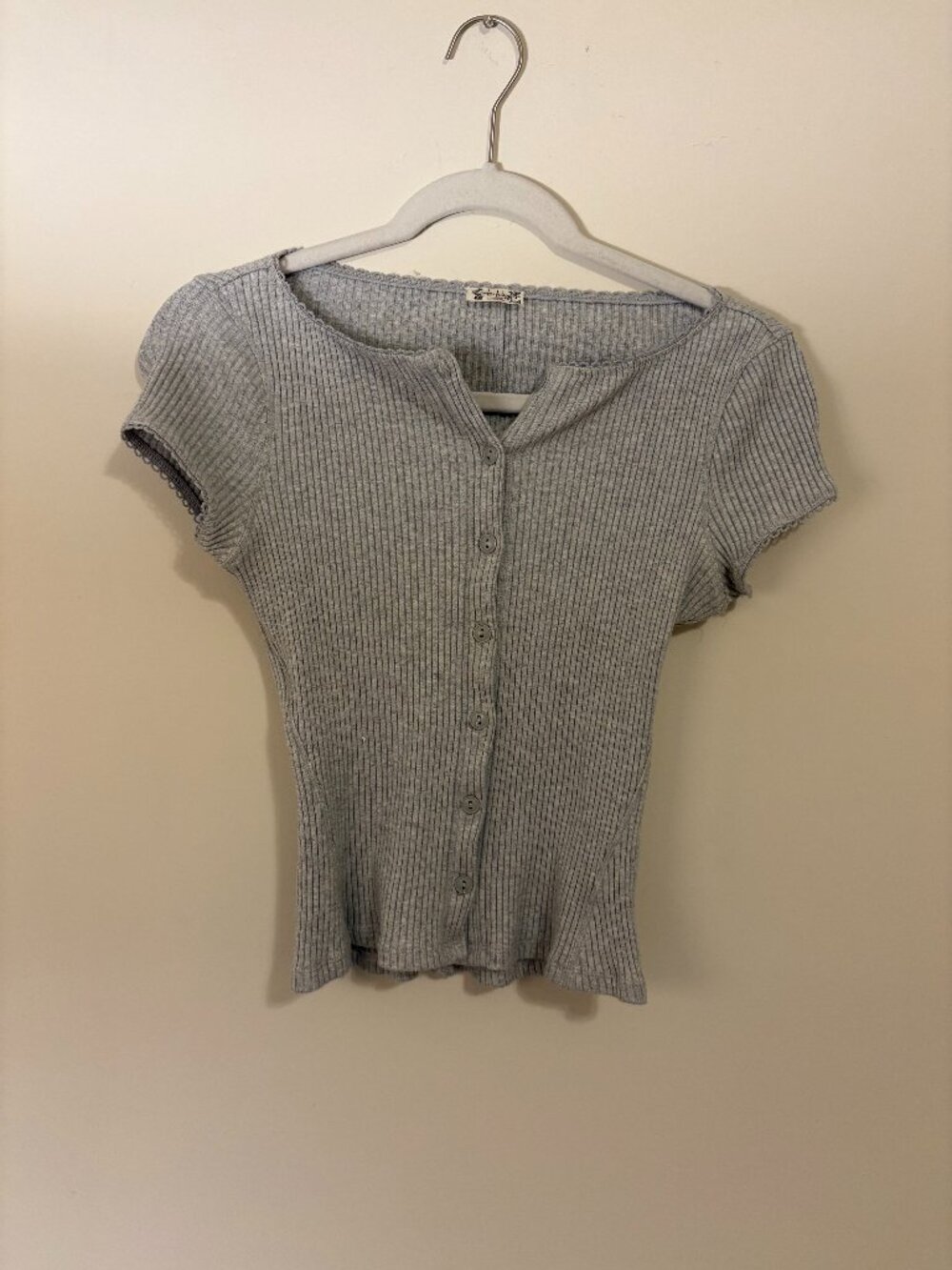 Free People Ribbed Shirt Size XXS
